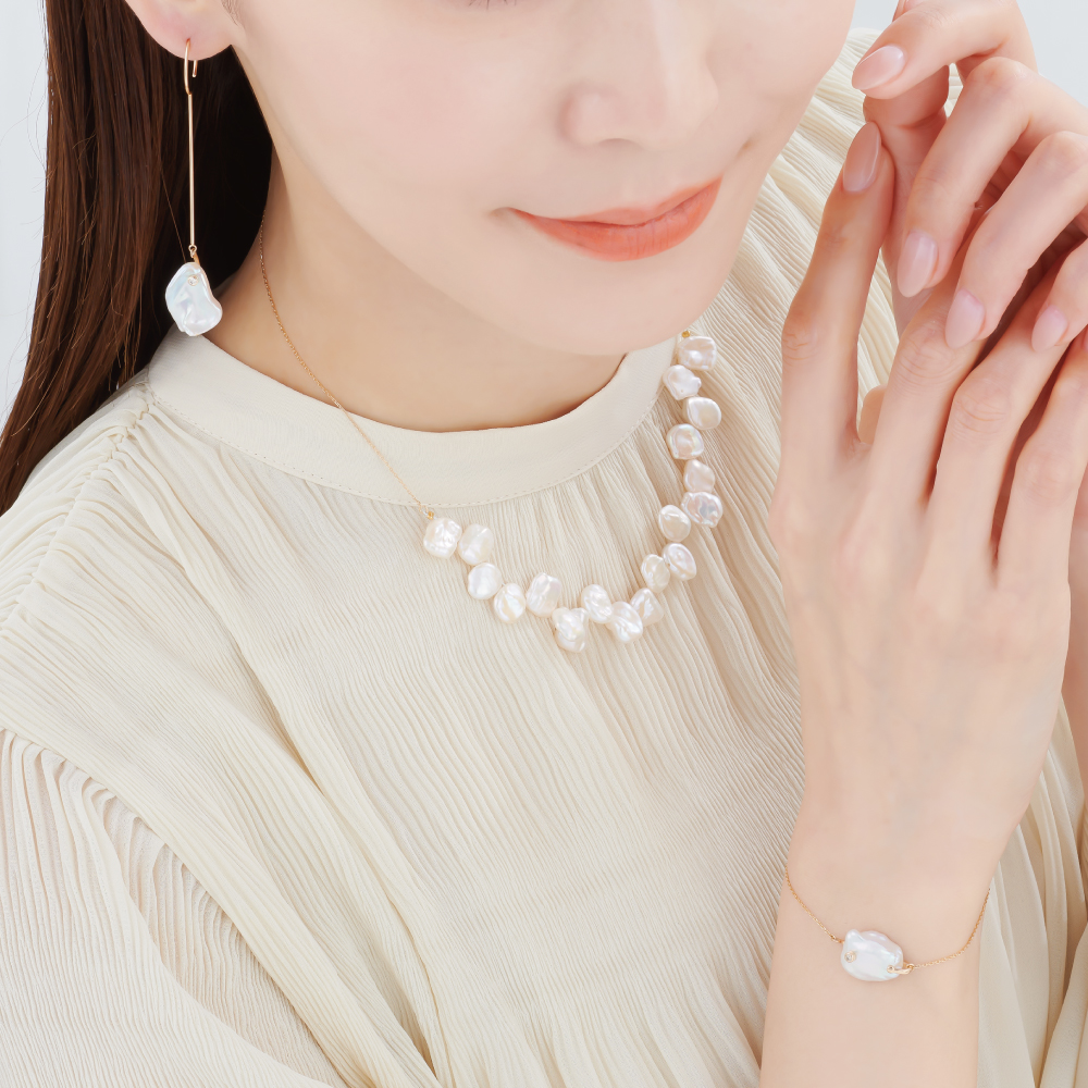 K10YG/K10WG 淡水パールピアリング | VERITEOnline-Shop｜ラグジュ